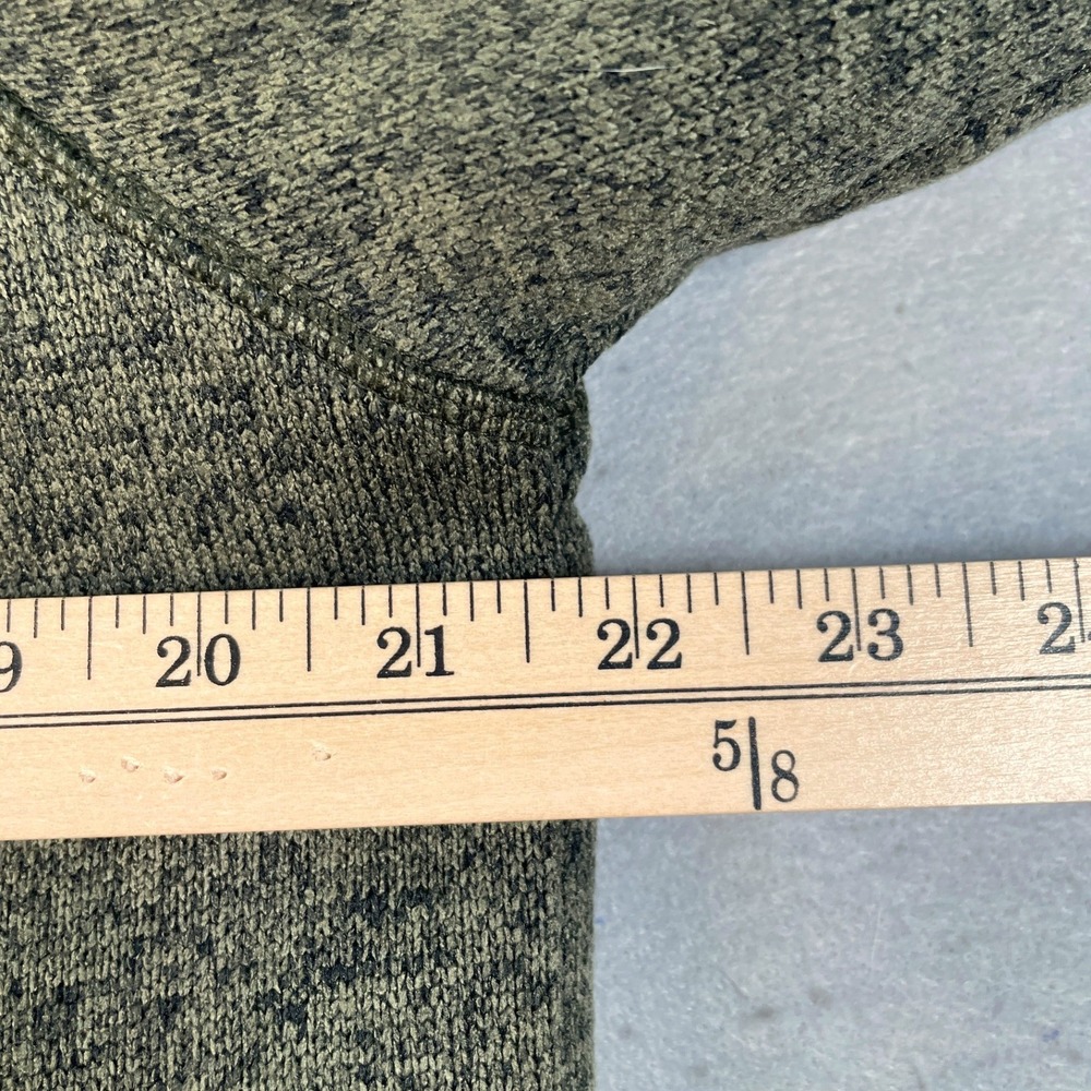 Orvis Pullover Men M Green Classic Collection Sherpa Lined Quarter Zip Sweater - Picture 6 of 11